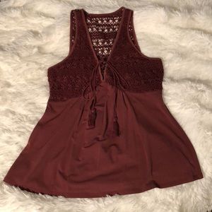 BCBGeneration Top - Crocheted Tank Design Size M